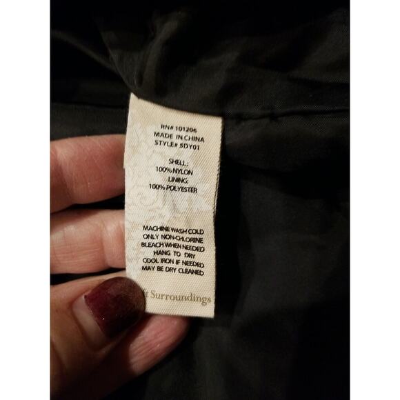 Soft Surroundings Women's 1X Black Brwn White Python‎ Viper Jacket Raincoat NWT - Picture 10 of 13